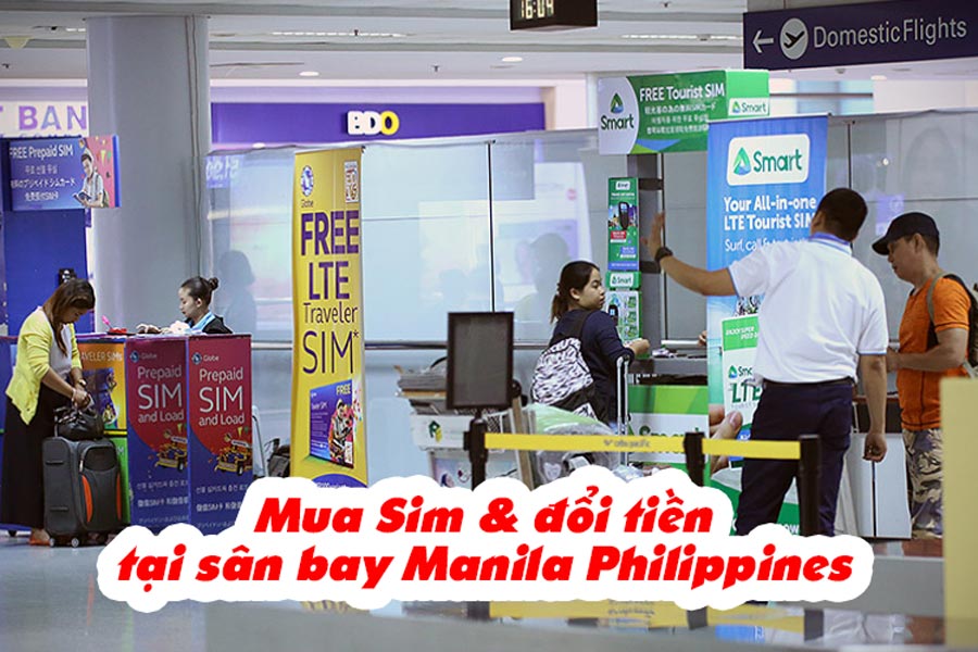 Mua sim điện thoại và đổi tiền tại manila philippines