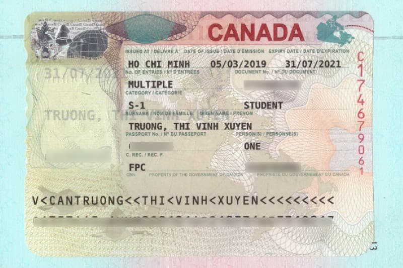 Visa trung học Canada - Trương Thị Vĩnh Xuyên